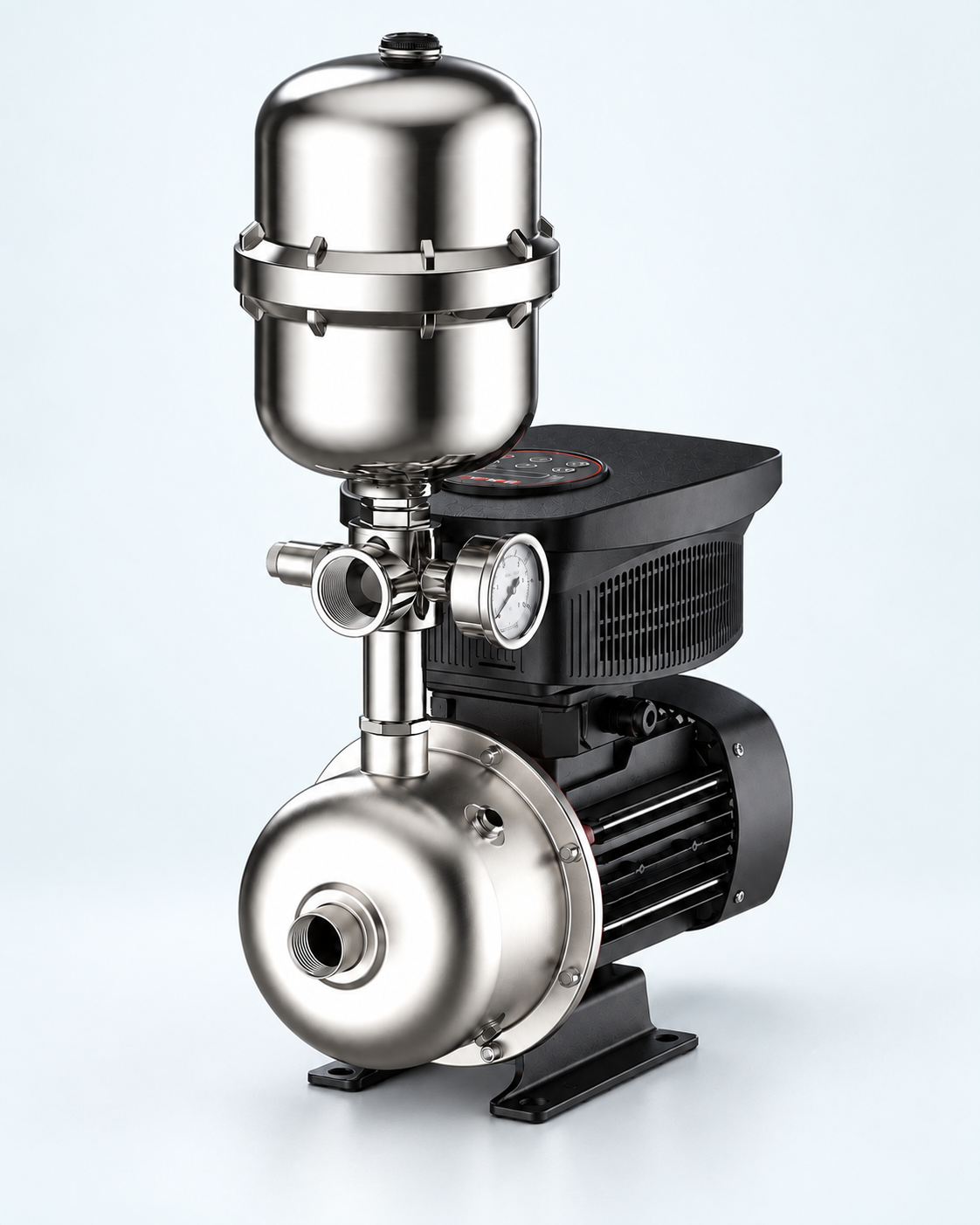 CHL pump studio rendering highlighting its stainless-steel exterior